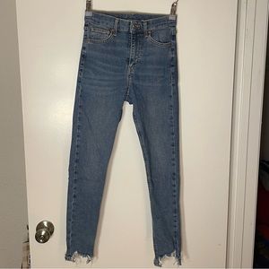 Topshop Light Wash Jamie Jeans 26/30